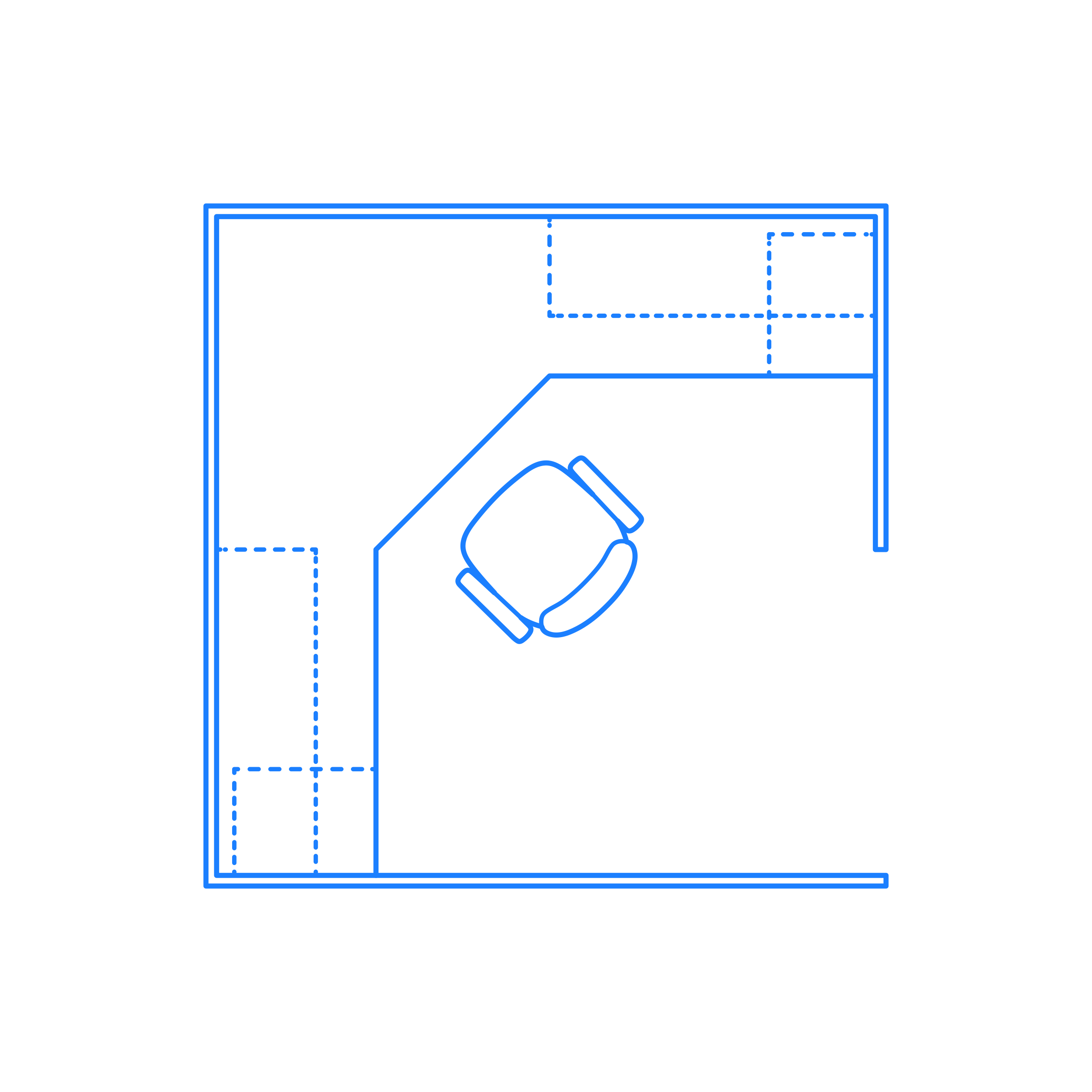 Furniture Office Workstations Cubicles L Shape Management Workstation Outline Svg File Free Vectors